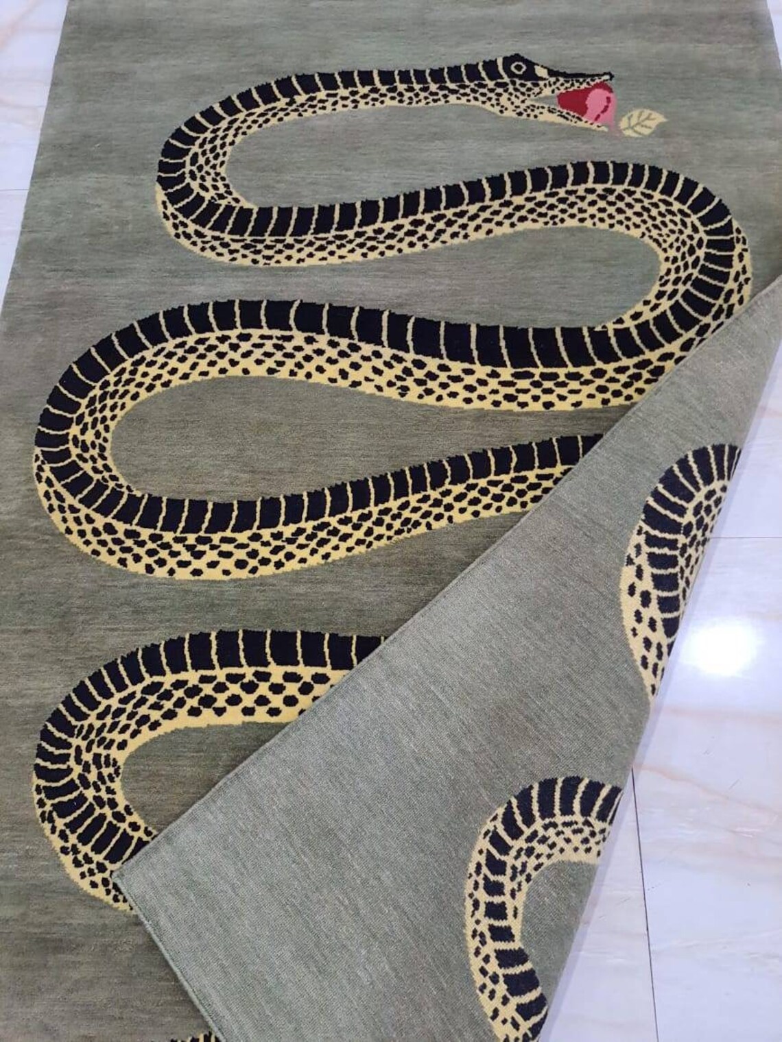 Snake print rug/ Rugs for living room/ Rug for bedroom/ Animal Etsy