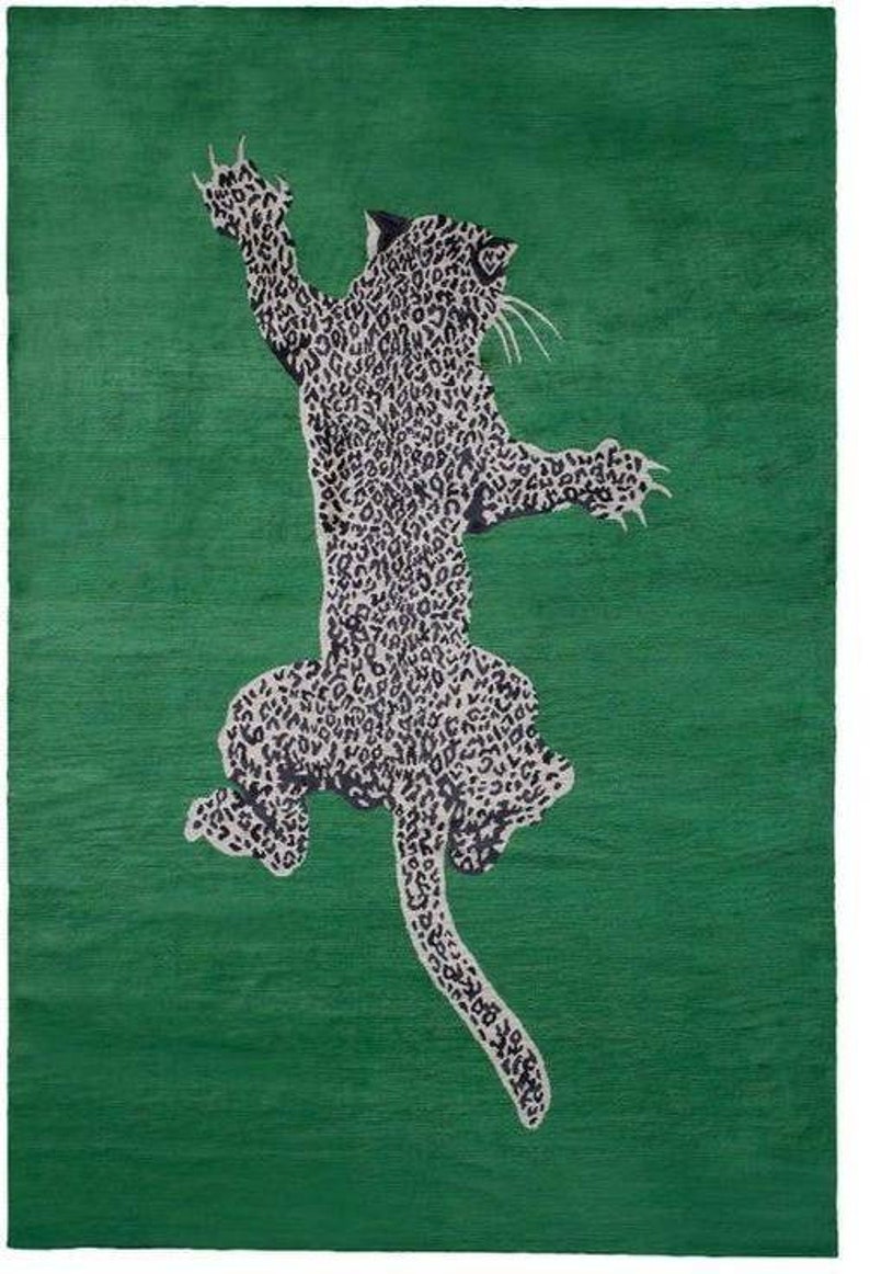 Leopard Area Rug/ Animal print Rug/ Leopard Rug/ Boho Etsy