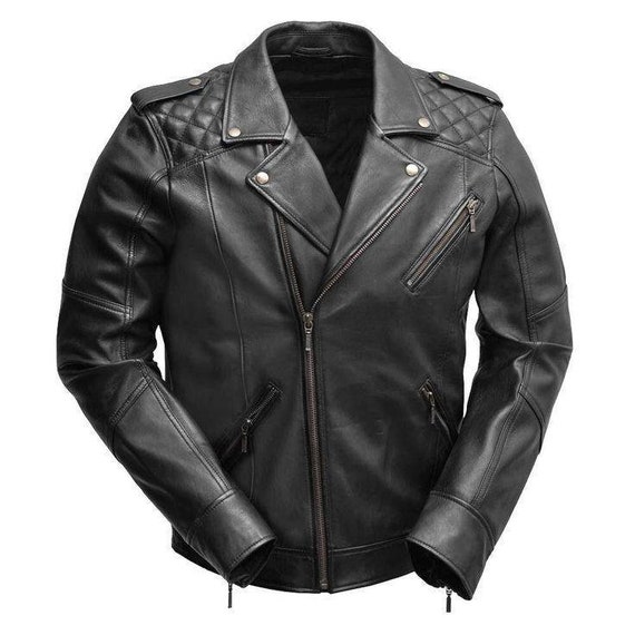 Biker Jacket/ Pure Leather Jacket/ Custom Made Leather Jacket/ | Etsy