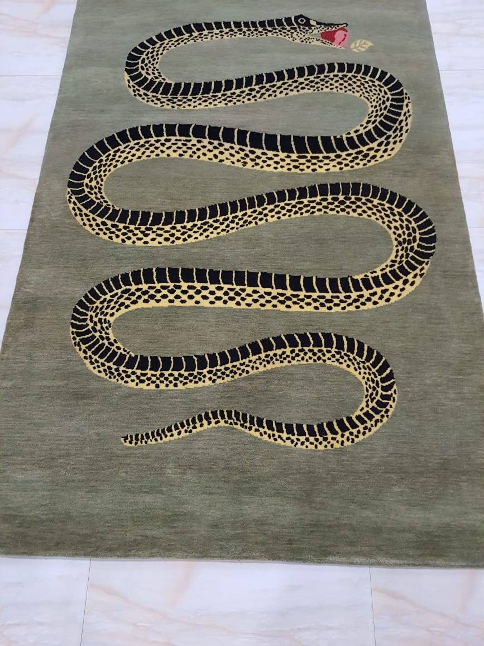 Snake print rug/ Rugs for living room/ Rug for bedroom/ Animal Etsy