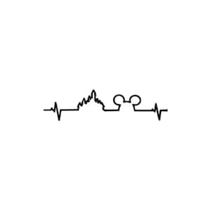 Disney Heartbeat EKG - Vinyl Decal - Custom Sizes and Several Colors Available