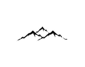 Mountain Range - Vinyl Decal - Custom Sizes and Several Colors Available
