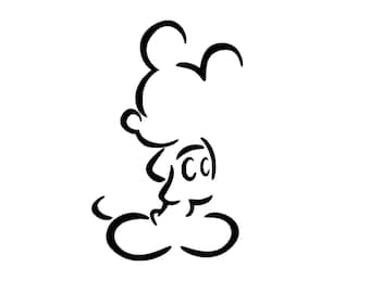 Mickey Mouse - Vinyl Decal - Custom Sizes and Several Colors Available