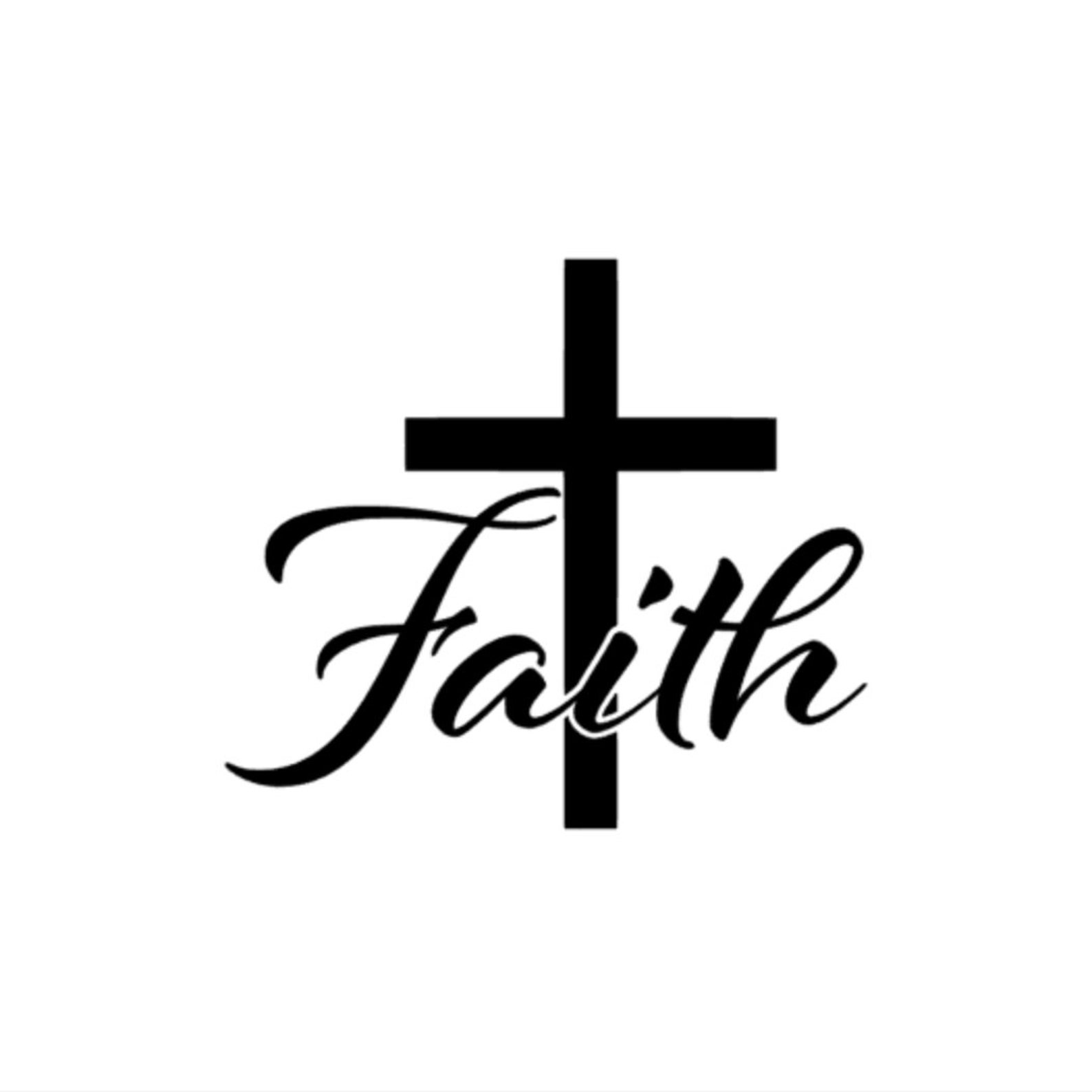 Faith Cross Vinyl Decal Custom Sizes and Several Colors Etsy