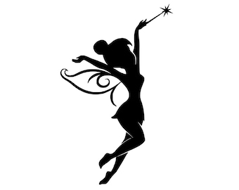Tinkerbell Fairy - Vinyl Decal - Custom Sizes and Several Colors Available