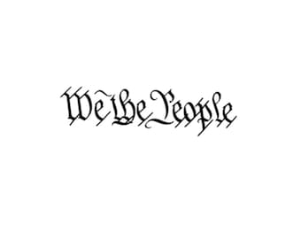 We the People - Vinyl Decal - Custom Sizes and Several Colors Available
