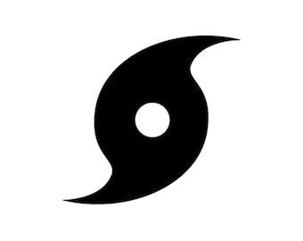 Hurricane Symbol - Vinyl Decal - Custom Sizes and Several Colors Available
