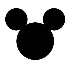 Mickey Mouse Head Silhouette - Vinyl Decal - Custom Sizes and Several Colors Available