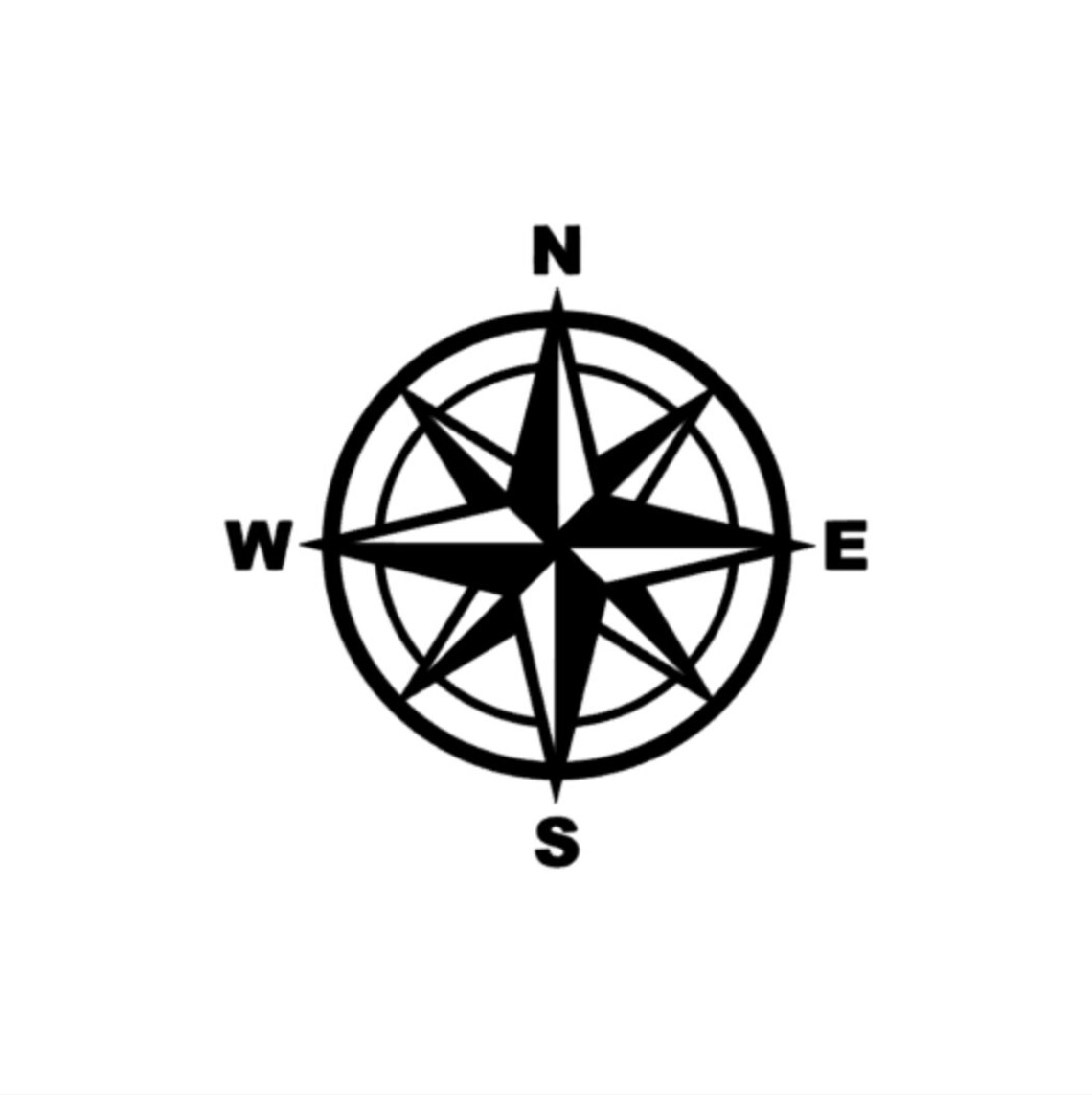 Compass Vinyl Decal Custom Sizes and Several Colors Etsy