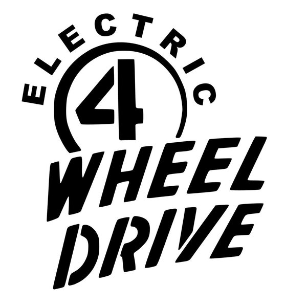 Electric 4 Wheel Drive - Vinyl Decal - Custom Sizes and Several Colors Available