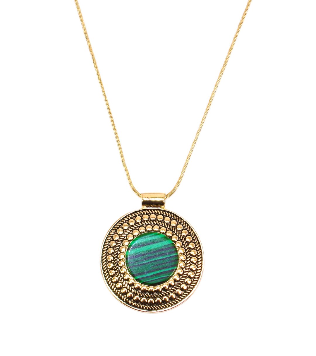 Gold stainless pendant *** stone