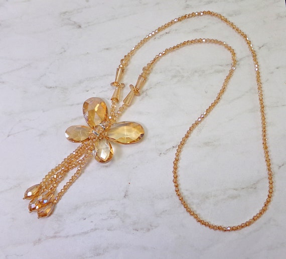 Topaz butterfly necklace deals
