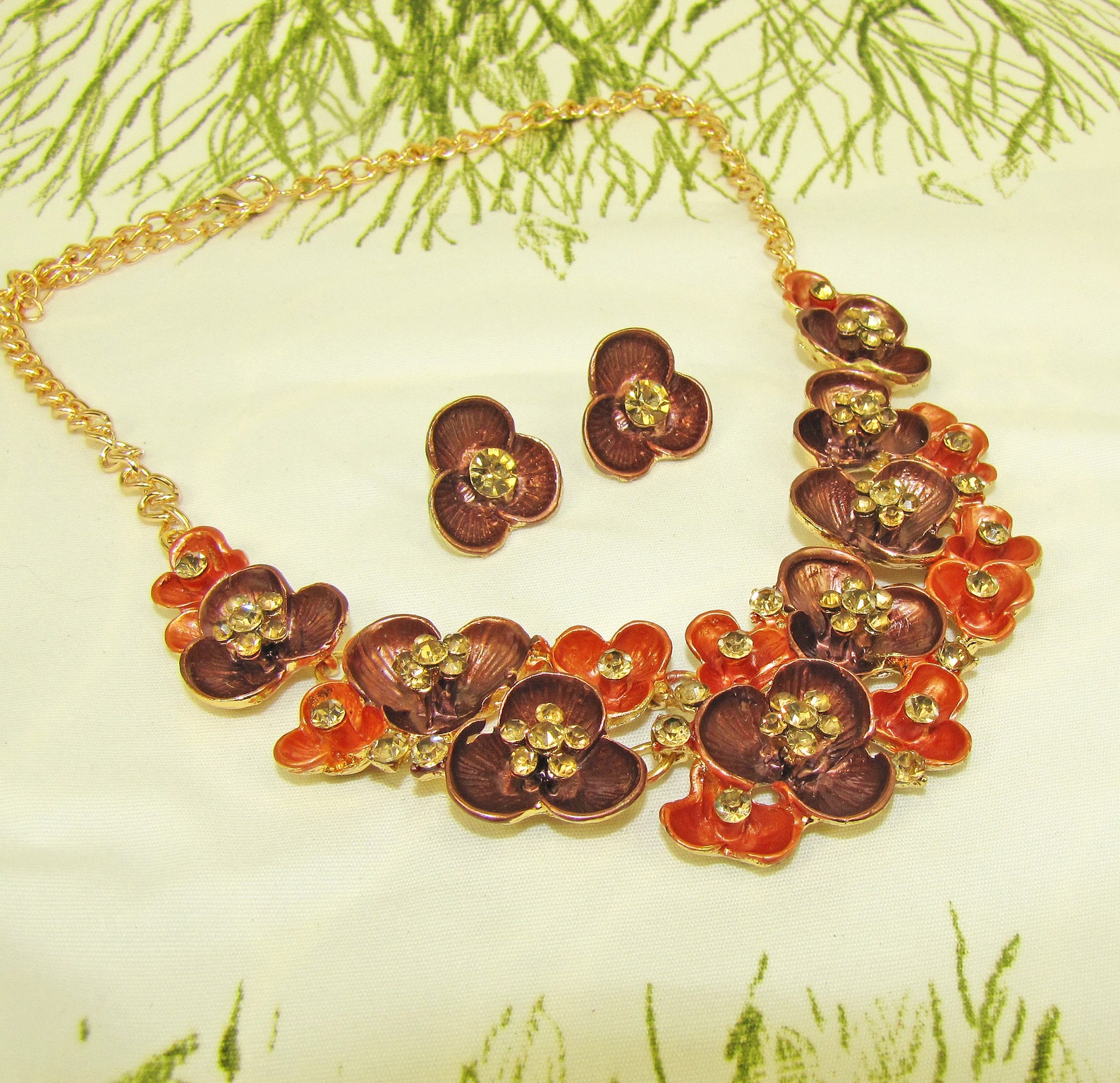 Collana in agata marrone, agata nera e cristallo di rocca - Le