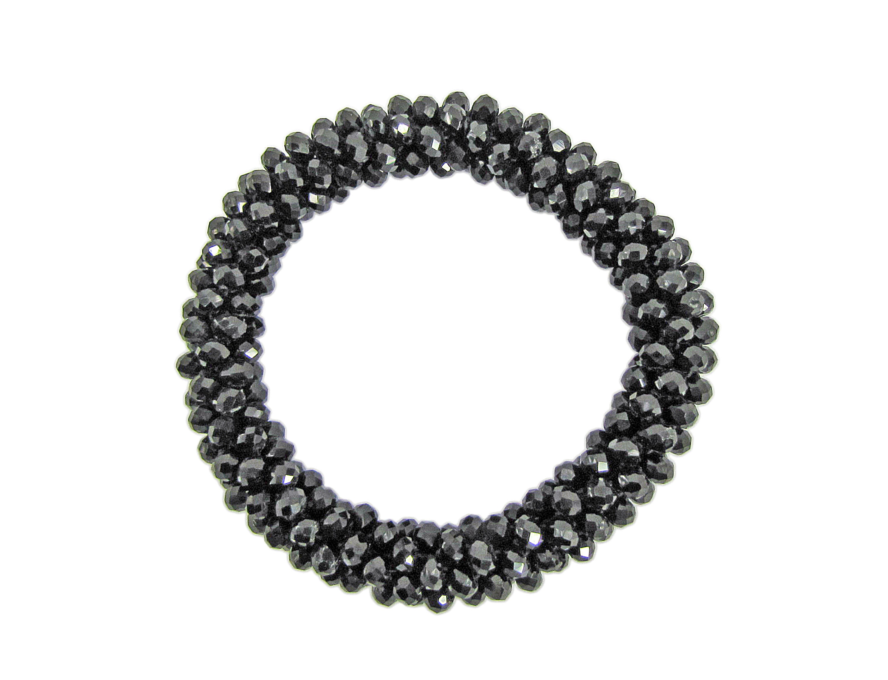 100 Schwarze Rondelle Glasperlen 15x10mm - Große Lochperlen Für Schmuckherstellung