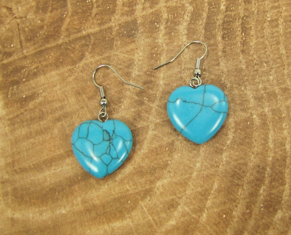 ピアス Heart Turquoise Earrings #8262 Sterling Silver Turquoise Heart Drop Earrings – Yorkshire