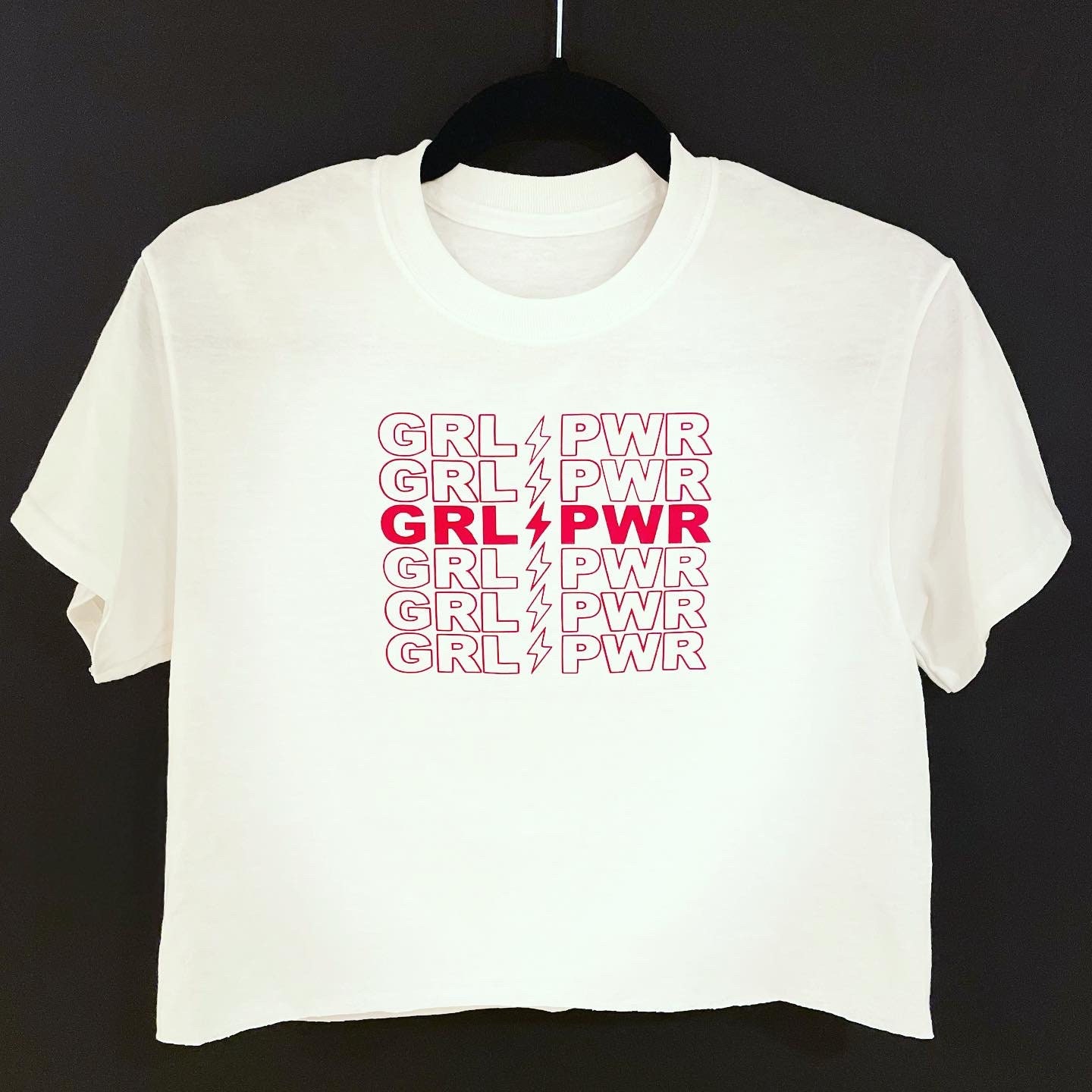 GRL PWR Crop Top Girl Power Graphic Tee Feminist Shirt Etsy