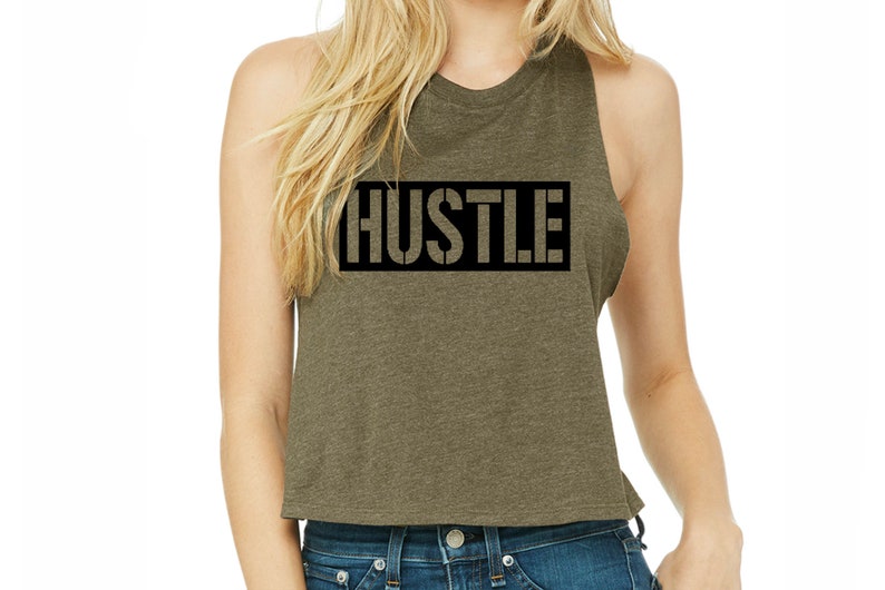 Crossfit Athletic Tank Core Workout Shirt Fitness Motivation Hustle Cropped Tank Top Workout Tanks For Women Gym Crop Top