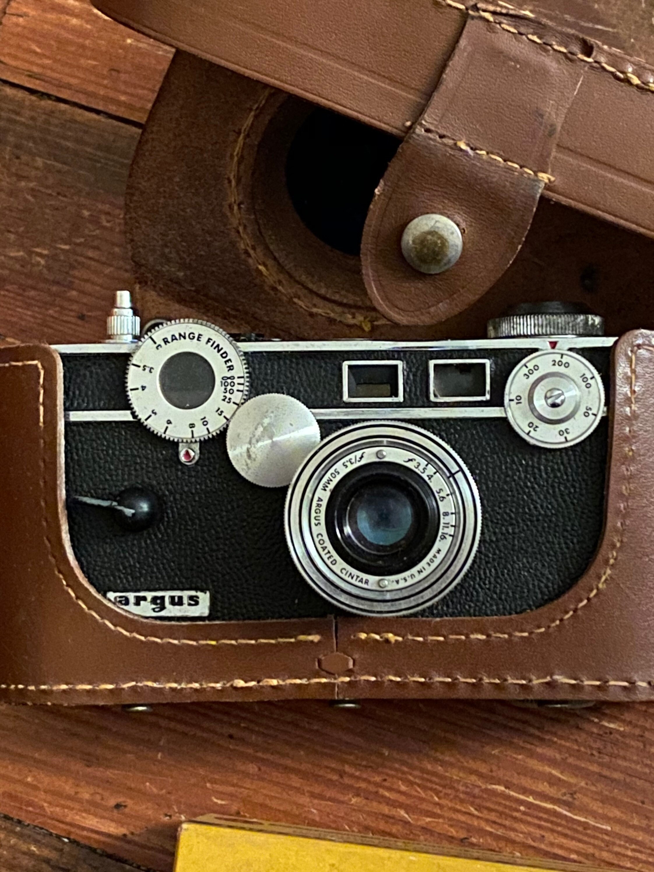 Vintage Argus C3 35mm camera with leather case and accessories Etsy