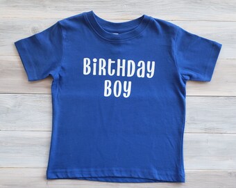 Blue Birthday Boy T-shirt, Toddler Boy Birthday Shirt, Blue T-shirt for Boy's Birthday, Boys First Birthday Shirt