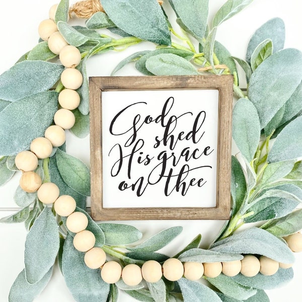 God Shed His Grace On Thee SVG Cut File | Patriotic SVG | July 4th SVG | Independence Day Svg | Rustic Farmhouse Wood Sign Svg