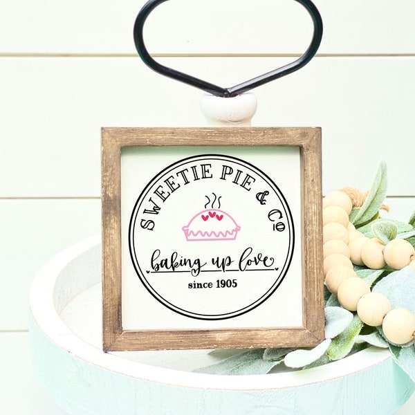 Sweetie Pie & Company SVG | Valentine's Day Wood Sign SVG | Valentine's Day Round Sign SVG | Farmhouse Valentine's Heart Sign Svg