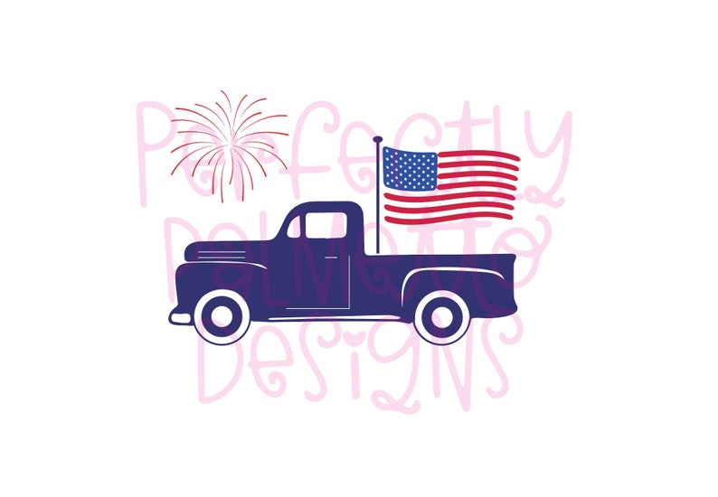 Download Patriotic Truck SVG Cut File July 4th Truck SVG Fourth of ...