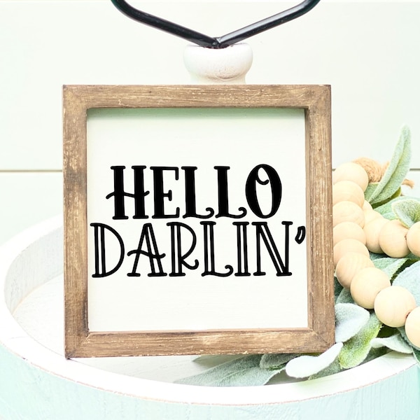 Hello Darlin' SVG Cut File | Southern Sayings SVG | Southern Quotes SVG | Country Music Svg | Southern Charm Svg | Darlin' Svg For Cricut