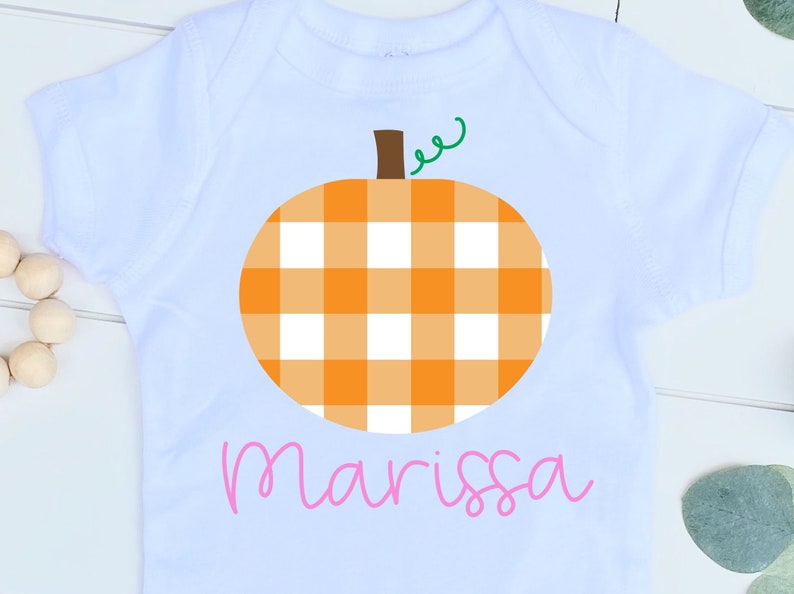 Download Gingham Pumpkin Shirt SVG Kids Pumpkin Shirt SVG Boy Fall | Etsy