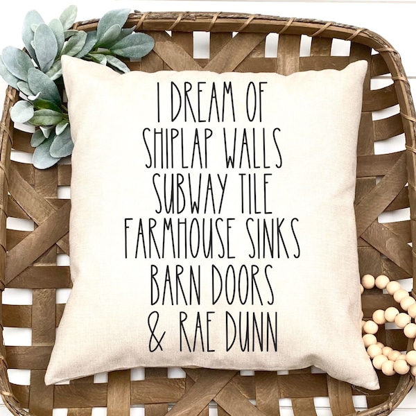 I Dream of Shiplap Walls, Subway Tile, Farmhouse Sinks, Barn Doors And Rae Dunn SVG Cut File | Rae Dunn Inspired SVG | Farmhouse Quote SVG