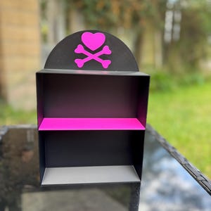 Tokidoki Toki Doki Figurine Display Shelf: 3D Printed Customizable Gothic Bookcase Sakura, gothic, kawaii, girls room, room decor