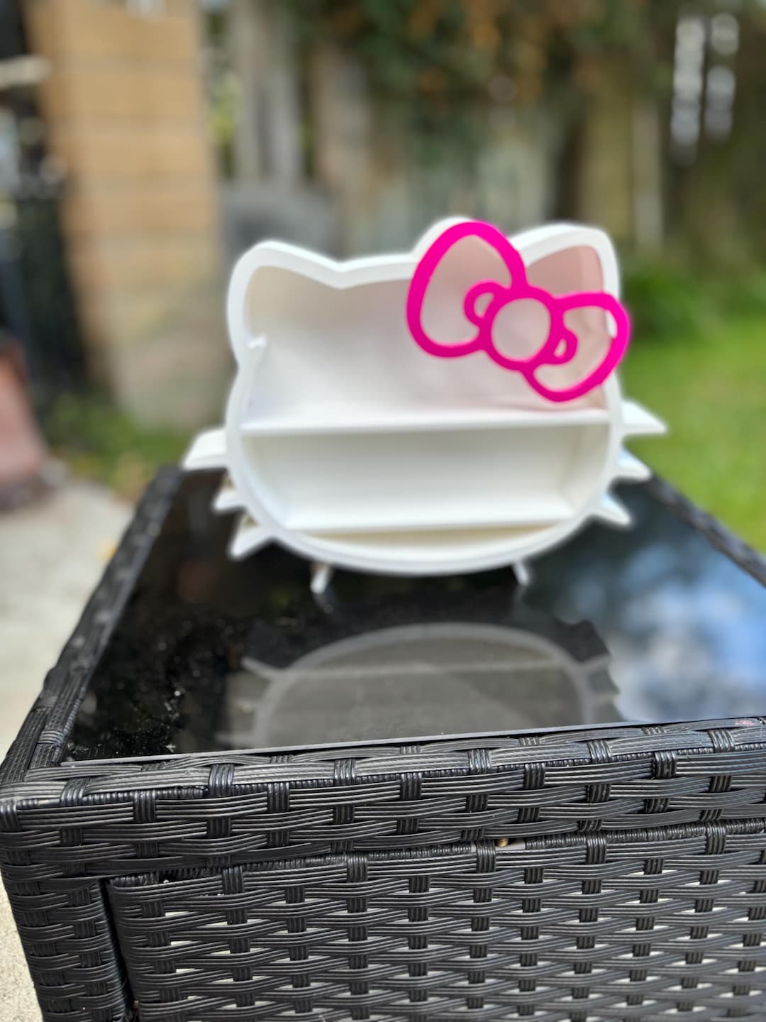 Hello Kitty Head Shape 3d Printed Shelf, Miniverse, Home Decor