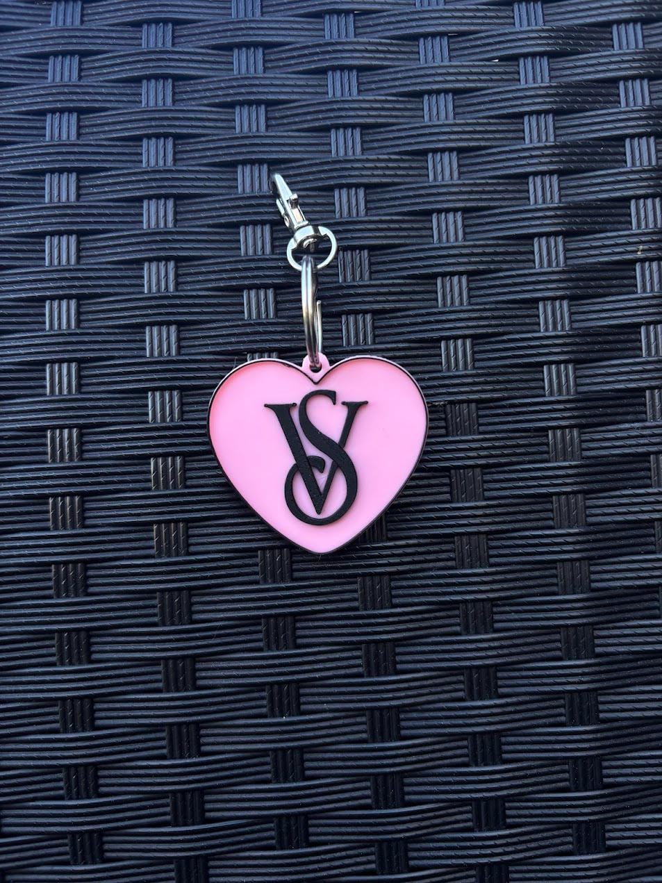 Victoria's Secret Custom Name Pink Dog Keychain Custom Car
