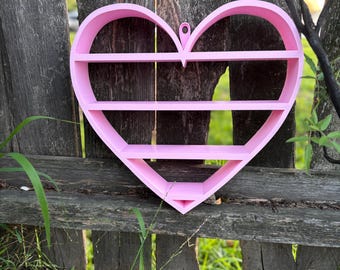 Heart Shelf, Kawaii Coquette Room Decor, cottage, girls room, spice rack