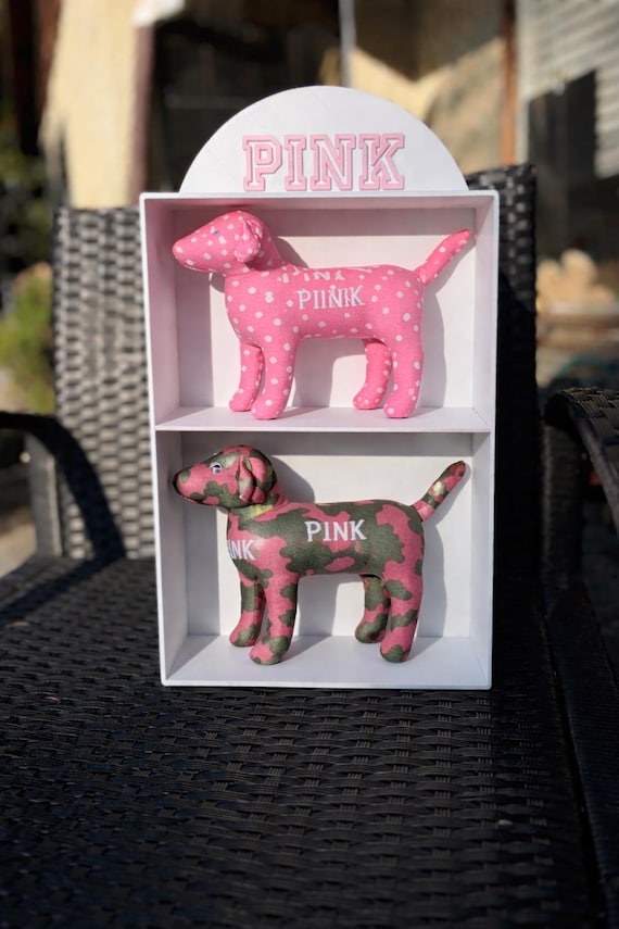 Victoria's Secret PINK Mini Dog Display Shelf | Pink Plush Dog