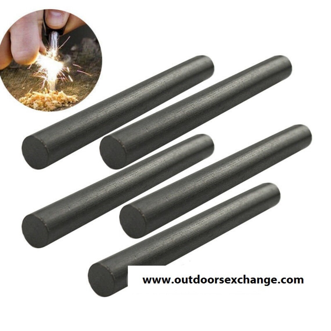 Ferrocerium Rod Flint Fire Starter Magnesium Outdoor Camping Etsy