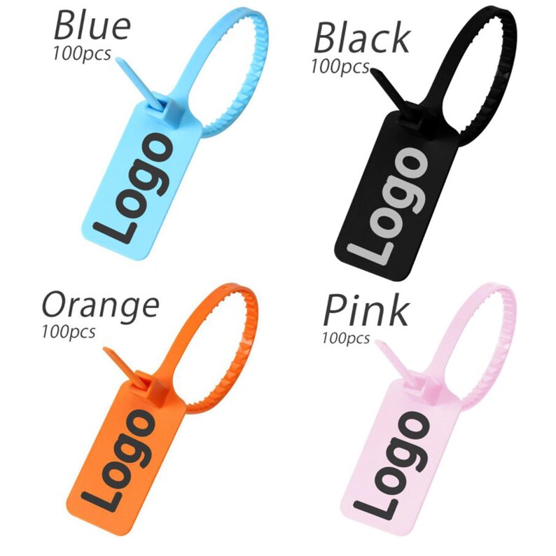 Customized Made to Order Logo Tag Zip Ties 100pcs Plastic Etsy