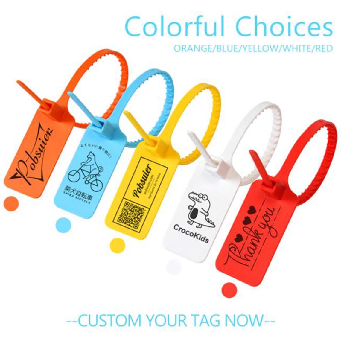 Customized Made to Order Logo Tag Zip Ties 100pcs Plastic Etsy
