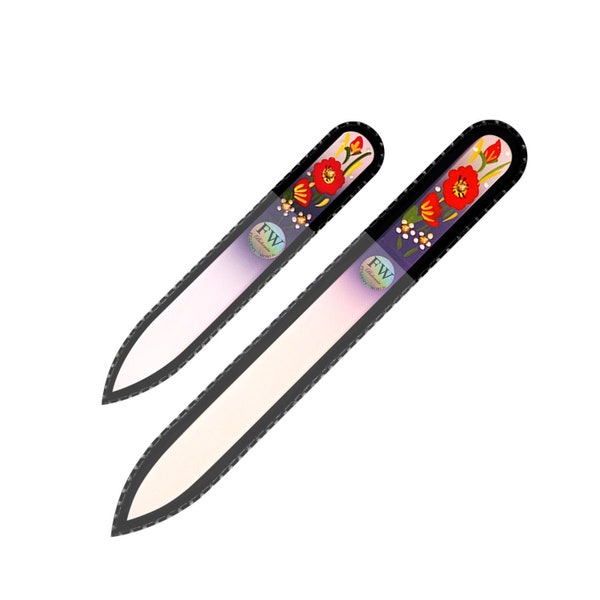 Hand Painted Glass Nail Files Etsy