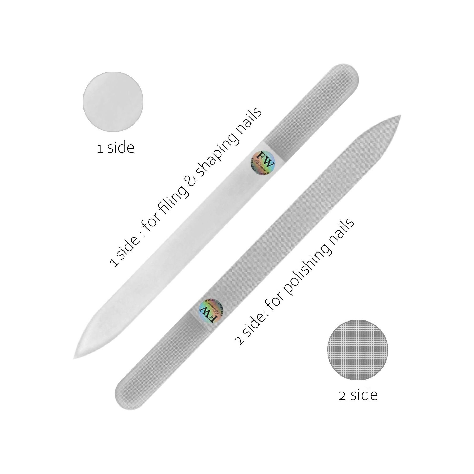Glass Nail File and POLISHER - New Unique 2-IN-ONE Classic Nail File ...