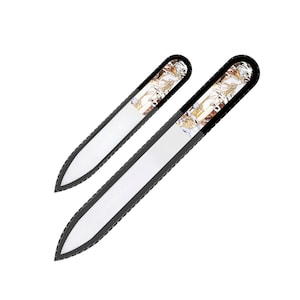 Glass Nail Files Alphonse Mucha set di 2