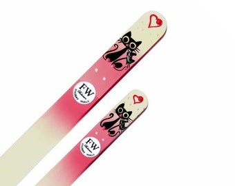 Crystal Nail Files Hand Painted - Cats Set of 2 (multicolor) - Original Czech Product - Best Gift