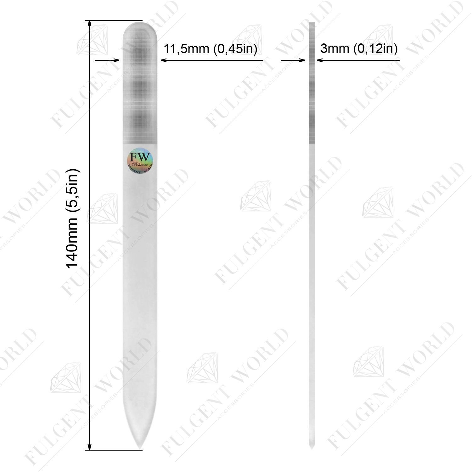 Glass Nail File and POLISHER - New Unique 2-IN-ONE Classic Nail File ...