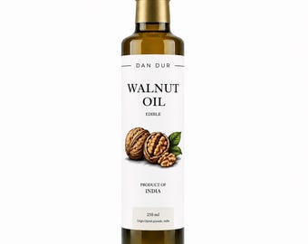 Olio di noci premium 250 ml, spremuto a freddo, olio di noci gourmet per insalate, pane e cucina.