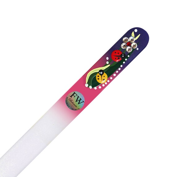 Glas-Nagelfeile Für Mädchen – 3 Farben (blau, Rosa, Grün), Doppelseitig Geätzt, Mit Etui, Für Natürliche & Künstliche Nägel