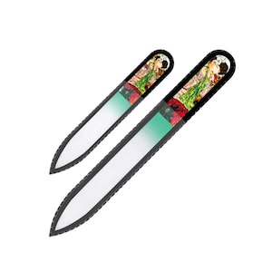 Glass Nail Files Alphonse Mucha set di 2