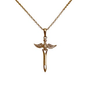 Winged Sword Necklace (gold)