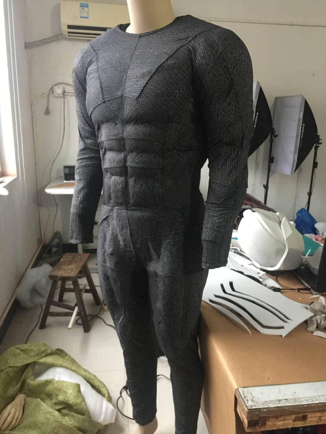 Batman with padded bodysuit muscle suit Etsy