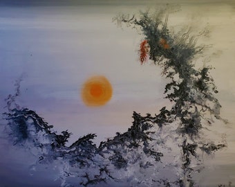 Fata Morgana, oil on playwood, 36x36 inch, 91.5x91.5x3 cm SKU 3055