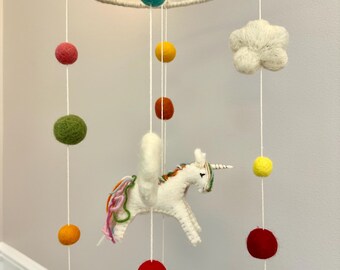 Unicorn baby mobile