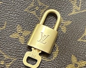 Louis Vuitton Lock and Key Set- Authentic Brass Padlock- Preowned